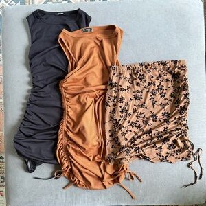 Side Cinch Dresses and skirt